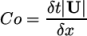  δt|U-| Co = δx \relax \special {t4ht=