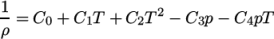 1= C + C T + C T 2 − C p− C pT ρ 0 1 2 3 4 \relax \special {t4ht=