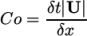 Co = δt|U-| δx \relax \special {t4ht=