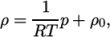 ρ = -1--p+ ρ , RT 0 \relax \special {t4ht=