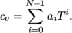 N −1 c = ∑ a Ti. v i i=0 \relax \special {t4ht=