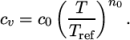 ( T )n0 cv = c0 T--- . ref \relax \special {t4ht=